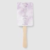 Donkerpaarse Rozen Bloem Gothic Huwelijksprogramma Handwaaier (Achterkant)