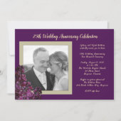 Donkerpaarse Sering Foto Bruiloft Jubileum Eveneme Kaart (Voorkant)