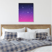 Donkerpaarse sterrenhemel canvas afdruk (Insitu (Slaapkamer))