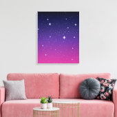 Donkerpaarse sterrenhemel canvas afdruk (Insitu (Woonkamer))