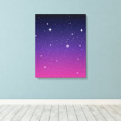 Donkerpaarse sterrenhemel canvas afdruk (Insitu (Houten vloer))