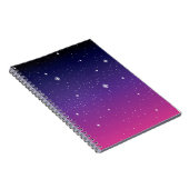 Donkerpaarse sterrenhemel notitieboek (Rechterzijde)