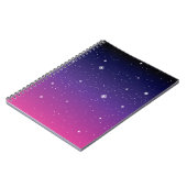 Donkerpaarse sterrenhemel notitieboek (Linkerzijde)