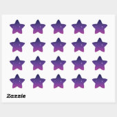 Donkerpaarse sterrenhemel ster sticker (Vel)