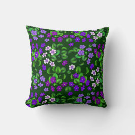 Donkerpaarse Tuin Viooltjes Bloemen Kussen
