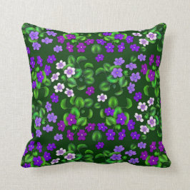 Donkerpaarse Tuin Viooltjes Bloemen Kussen