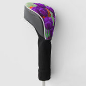 Donkerpaarse tulpen legpuzzel golfheadcover (Schuin)