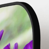 Donkerpaarse tulpen legpuzzel pickleball paddle (Links Detail)