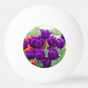 Donkerpaarse tulpen legpuzzel pingpongbal