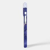 Donkerpaarse Waterverf Ink Glitter Case-Mate iPhone Case (Achterkant / Links)