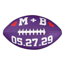 DONKERPAARSE WITTE & RODE HARTEN Trouwdatum American Football