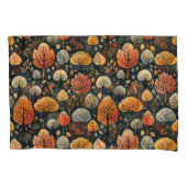 Donkerpatroon herfstbladeren sinaasappel herfst bo kussensloop (Voorkant-Links)