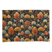 Donkerpatroon herfstbladeren sinaasappel herfst bo kussensloop (Voorkant-Rechts)