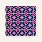 Donkerpixelpatroon Notitieboek (Voorkant)