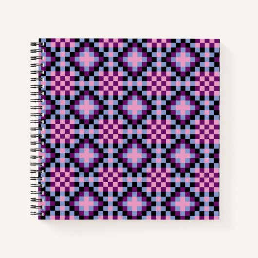Donkerpixelpatroon Notitieboek (Voorkant)