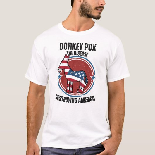 Donkerpokken de ziekte die Amerika T-Shirt verniet (Voorkant)
