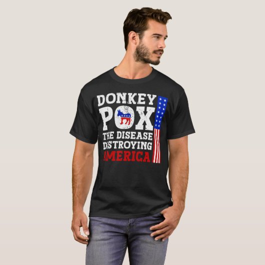 Donkerpokken De ziekte vernietigt Amerika T-shirt (Voorkant volledig)