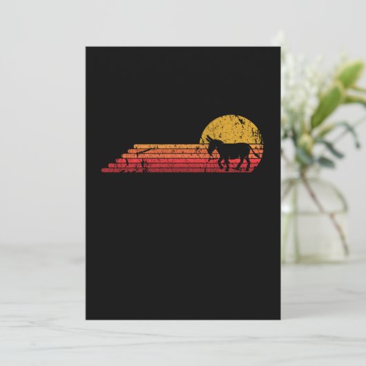 Donkerretro  stijl kaart (Staand voorkant)