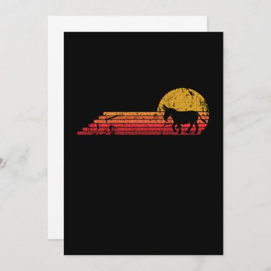 Donkerretro  stijl kaart (Voorkant / Achterkant)