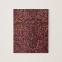 Donkerrode Acanthusbladeren (door William Morris)