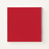 Donkerrode achtergrond notitieboek (Achterkant)