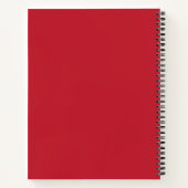 Donkerrode achtergrond notitieboek (Achterkant)