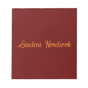 Donkerrode achtergrond studentenschrift 40 pagina' notitieblok