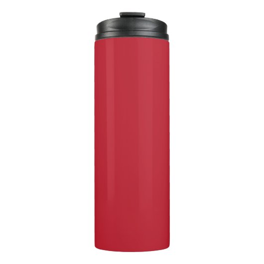 Donkerrode achtergrond thermosbeker (Voorkant)