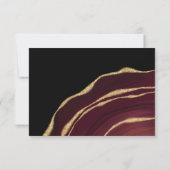 Donkerrode agaat RSVP-kaart RSVP Kaartje (Achterkant)