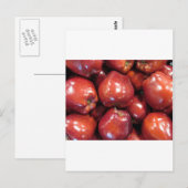 Donkerrode appels briefkaart (Voorkant / Achterkant)