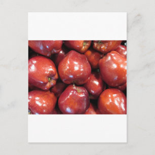Donkerrode appels briefkaart