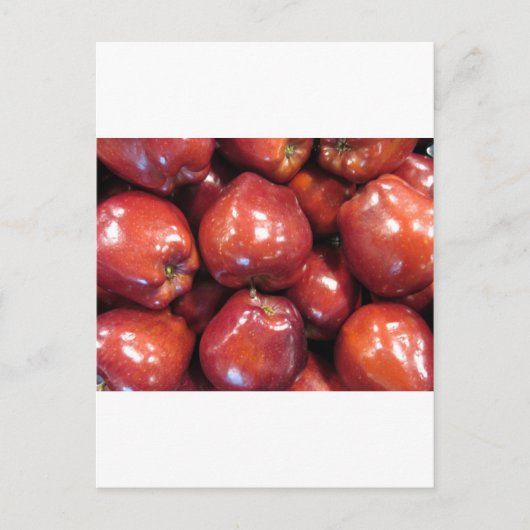 Donkerrode appels briefkaart (Voorkant)