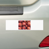 Donkerrode appels bumpersticker (Op auto)