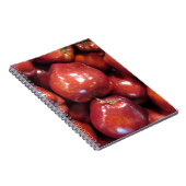 Donkerrode appels notitieboek (Rechterzijde)