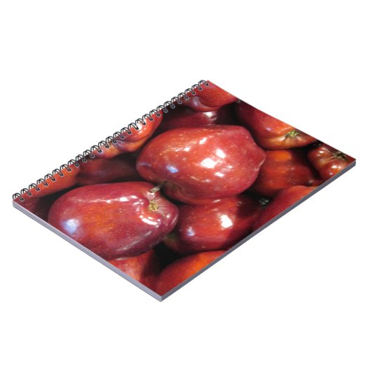 Donkerrode appels notitieboek (Linkerzijde)