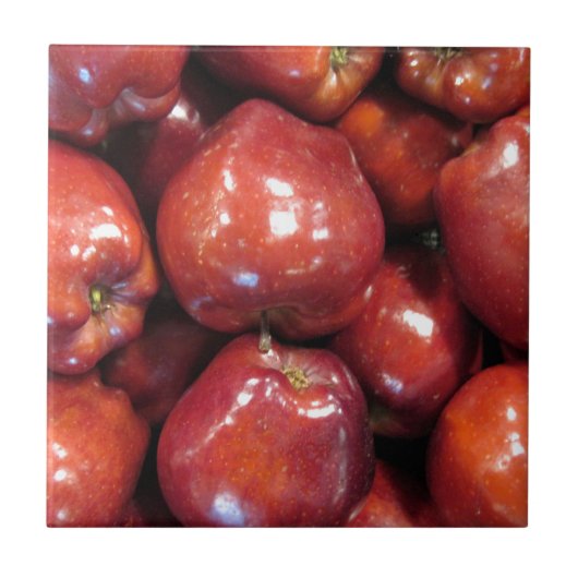 Donkerrode appels tegeltje (Voorkant)