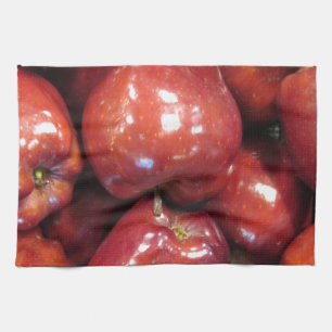 Donkerrode appels theedoek