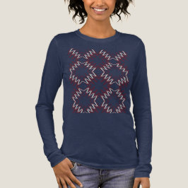 Donkerrode Aqua Abstracte Sparkler Southwest-Tegel Tri-Blend Shirt