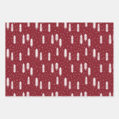 Donkerrode, bijtende, feestelijke Bossen Inpakpapier Vel (Voorkant)