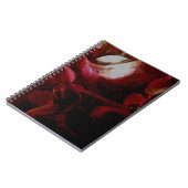 Donkerrode blaadolie notitieboek (Linkerzijde)