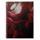 Donkerrode blaadolie notitieboek (Voorkant)