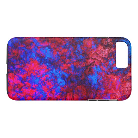 Donkerrode blauwe textuur, getextureerd, zacht mar Case-Mate iPhone case (Achterkant (Horizontaal))