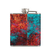 Donkerrode blauwe textuur, getextureerd, zacht mar heupfles (Achterkant)