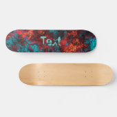 Donkerrode blauwe textuur, getextureerd, zacht mar persoonlijk skateboard (Horizontaal)