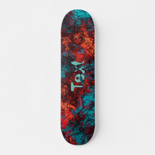 Donkerrode blauwe textuur, getextureerd, zacht mar persoonlijk skateboard (Voorkant)