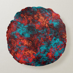 Donkerrode blauwe textuur, getextureerd, zacht mar rond kussen