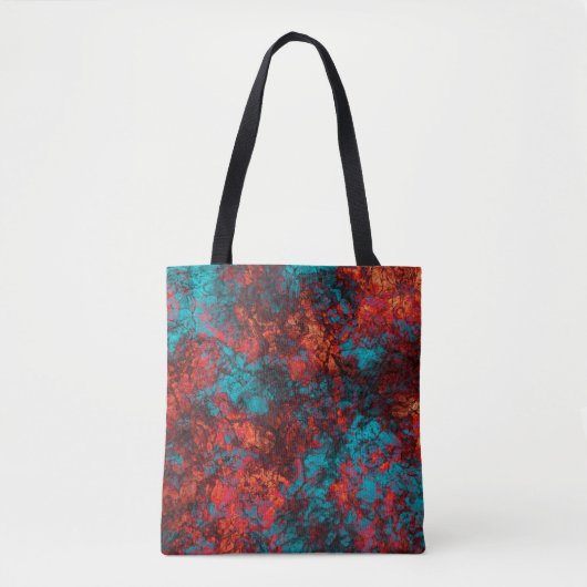Donkerrode blauwe textuur, getextureerd, zacht mar tote bag (Voorkant)