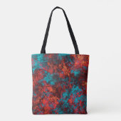 Donkerrode blauwe textuur, getextureerd, zacht mar tote bag (Achterkant)