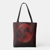 Donkerrode bloedmaan Graphic Tote Bag (Achterkant)