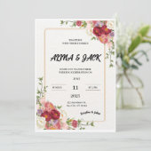 Donkerrode Bloedweddenschap Kaart (Staand voorkant)